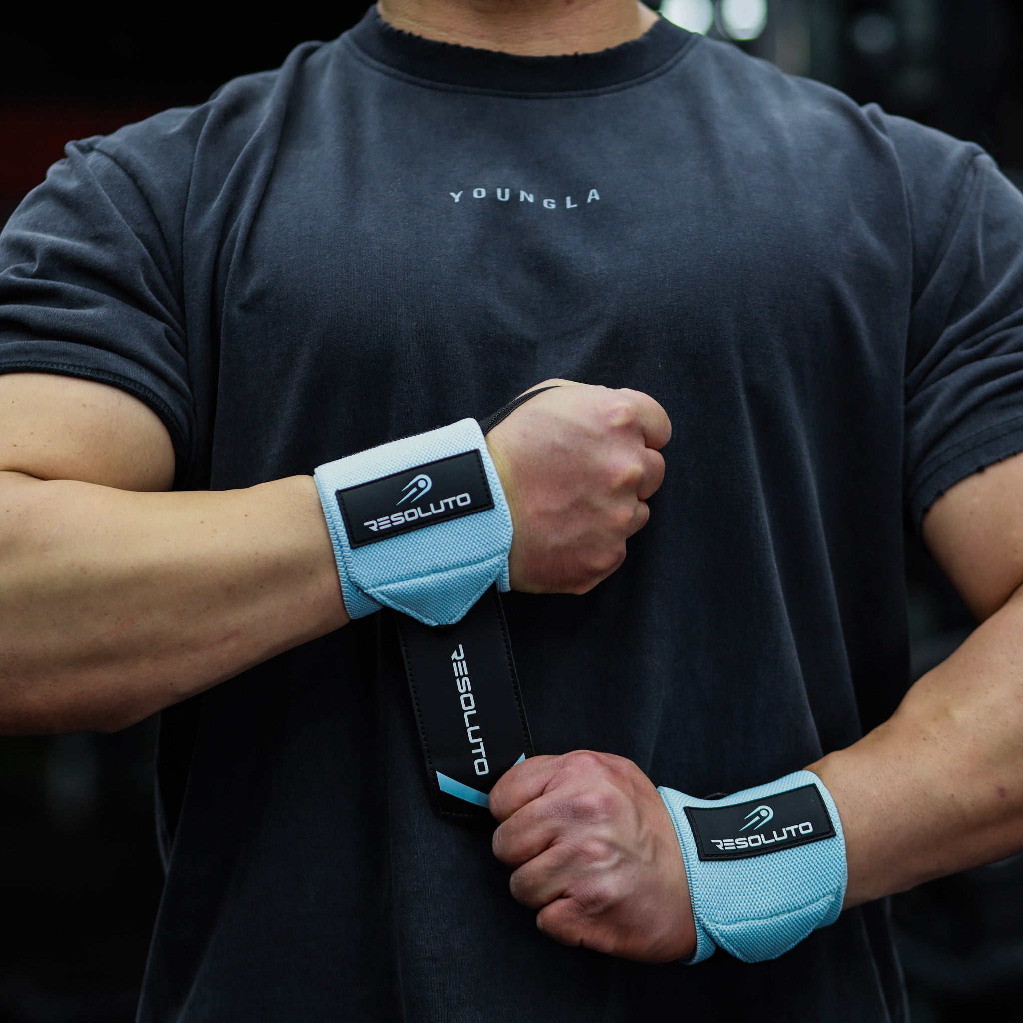 Muñequeras Resoluto 3mm | Gym & Powerlifting | Light Blue