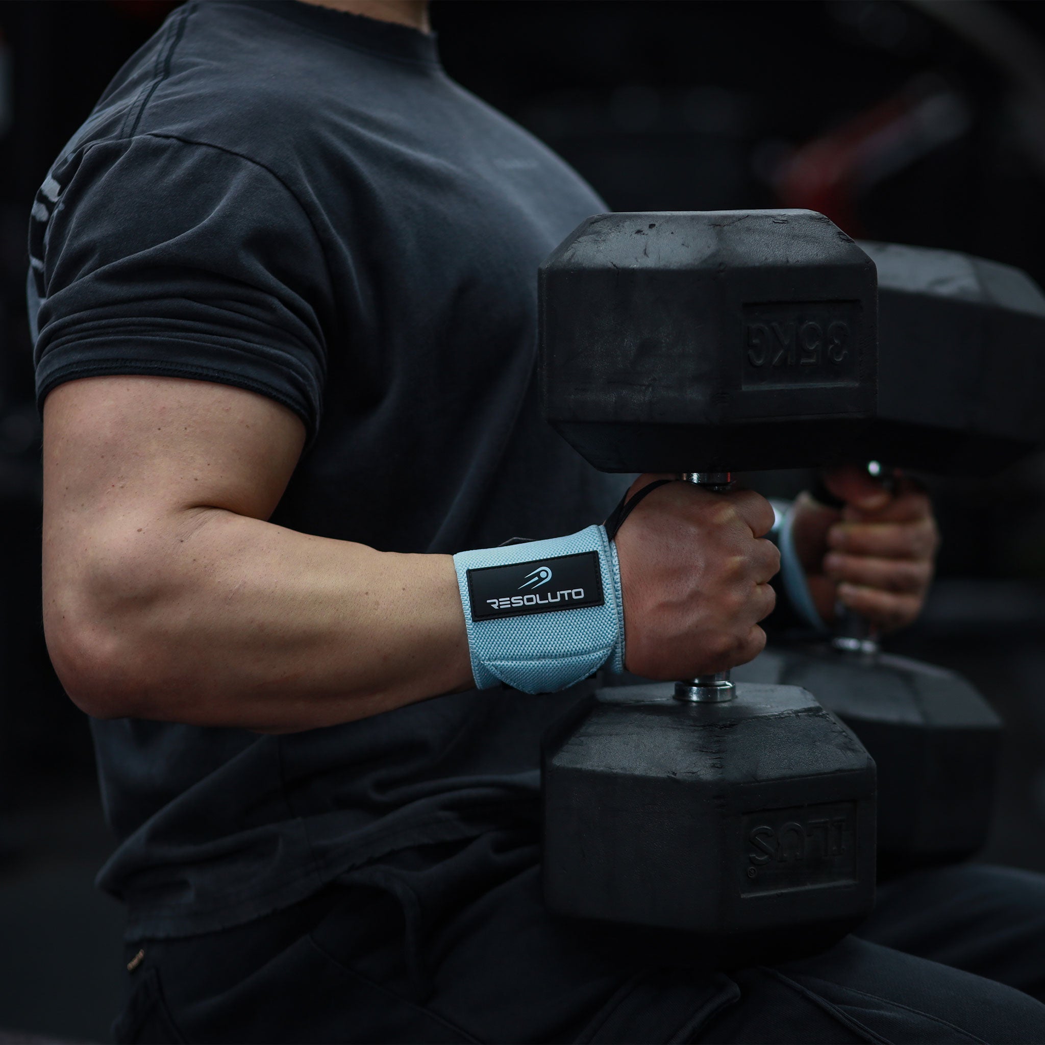 Muñequeras Resoluto 3mm | Gym & Powerlifting | Light Blue
